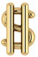 Adastra Jewelry 18k Gold Plated Over 925 Sterling Silver Dollar Tooth Gem for Men/Women for Halloween Party Tooth Charms: Jewelry