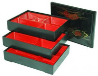 THY COLLECTIBLES Set of 3 Japanese Lunch Bento Boxes/Food Carrier/Food Storage & Organization Container: Kitchen & Dining