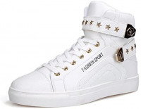 PP FASHION Men's Korean Style High Top Platform Fashion Sneaker Sports Casual Shoes | Fashion Sneakers