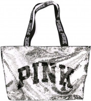 Wholesale Victoria's Secret PINK Flip Sequin Bling Logo Tote Bag 
