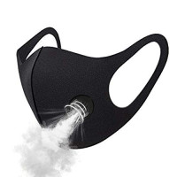 KUNAW Face Mask with Breathing Valve,Reusable Outdoor Anti Smoke Dust Air Purifying PM2.5 Carbon 3-Layer Filter for Dust,Pollen, Pet Dander, Other Airborne Irritants Protection: Beauty