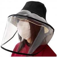 BBesty Full Cover Safety Face Shield Protective Dust Proof Fisherman Hat Face Cover Waterproof Wide Brim Splashing Proof Clear Visor Outdoor Facial Cover