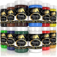 Acrylic Paint Set - 12 x 300ml Bottles - Heavy Body - Lightfast - Artist Quality Paints by MyArtscape