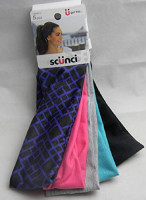Scunci Effortless Beauty Wide Stretch Basic Blue and Gray Colors Head wraps, 5pc : Beauty