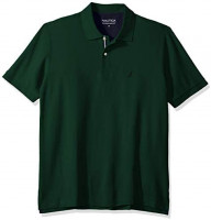 Nautica Men's Big and Tall Classic Fit Short Sleeve Solid Performance Deck Polo Shirt: Clothing