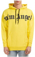 Palm Angels Men Hoodie Giallo: Clothing