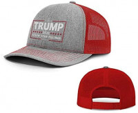 D&J East Trump 2020 Screw Your Feelings Back Mesh Trucker Hat, Unisex, Heather-Red: Clothing