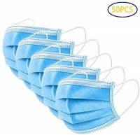 50 Pcs Disposable Medical Face 𝐌𝐀𝐒𝐊 - Anti-Dust Filter, Breathable,Protection and Personal Health Professional, 3 Layers of Purifying, Cotton: Health & Personal Care