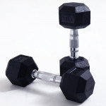 30lb Lloopyting Coated Hex Dumbbell Weights Set- with Metal Handles Heavy Dumbbell Barbell Weights 5lb 10lb 50lb is Single 20lb are Pairs