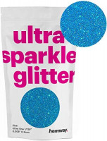 Hemway Ultra FINE Premium Multi Purpose Glitter 1/128" .008" 0.2mm 200 microns Dust/Powder 100g / 3.5oz for Crafts Cosmetic Wine Glass Face Art Nail Skin Beards Festival (Baby Blue): Arts, Crafts & Sewing