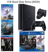 NexiGo 2020 Playstation 4 PS4 Console Holiday Bundle 1TB HDD + Included 3X Games (The Last of Us, God of War, Horizon Zero Dawn) Charging Station: Electronics