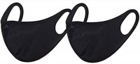 LIALIA Women's and Men's Face Clothing Mask Soft Light Elastic Washable Balaclavas Breathable for Sun Wind Dust Face Mask - Black - 2 Pcs: Clothing