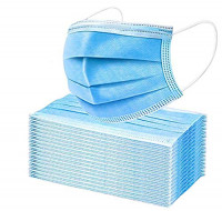 100 PCS 3-Ply Universal Face mαsks Dustproof Mouth Protector Prevent Sneeze Droplets (100, Blue) : Beauty