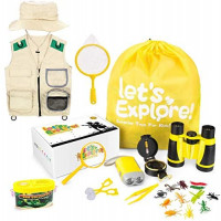 Explorer Kit & Bug Catcher Kit for Kids Outdoor Exploration with Vest Binocular 