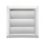 Deflecto Supurr-Vent Louvered Outdoor Dryer Vent Cover, 4 Inches Hood, White (HS4W/18)