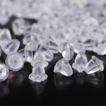500 Pieces Clear Earring Backs Safety Rubber Bullet Earring Clutch Hypoallergenic