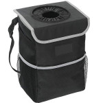 EPAuto Car Trash Can with Lid and Storage Pockets