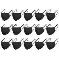 Reusable Cotton Fabric,Fashion Protective, Unisex Black Dust Cotton, Washable (15PCS): Beauty