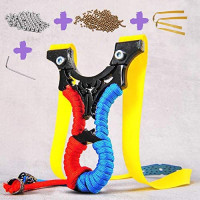 JueDi Hunting Slingshot with Ammo Balls and 3 Rubber Bands Professional Slingshot Set Velocity Catapult for Children Kids Adult : Sports & Outdoors