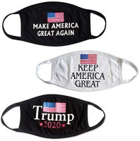 Trump Face Mask Cotton Reusable Washable Breathable 2020 Black at Men’s Clothing store