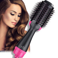 Hair Dryer Brush, Air Hair Brush 4 in 1 Electric One Step Hair Dryer Volumizer with Negative Ion Curling Dryer Brush Styler, Styling Straightening and Curling : Beauty