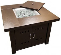 AZ Patio Heaters GS-F-PC Propane Fire Pit, 40,000 BTU, Square, Antique Bronze Finish: Garden & Outdoor