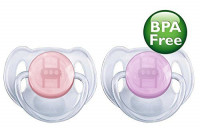 Philips Avent Translucent Toddler Pacifiers 6-18 Months - 2 Pack, Purple/Pink : Baby