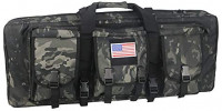 WolfWarriorX Long Rifle Case Tactical Double Rifles Gun Bag Molle (Black Camo, 32inch): Sports & Outdoors