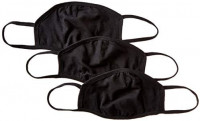 Gildan Reusable Adult Everyday 2-Layer Cotton Face Mask (Pack of 24), Black ,Adult: 5.75" x 8" (7" ear loops): Clothing