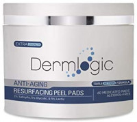 Anti Aging Resurfacing Peel Pads-Triple action chemical peel pads combined with Glycolic, Lactic, and Salicylic Acids. Smooth's fine lines, wrinkles, dark spots, and imperfections to enhance the skin.: Health & Personal Care
