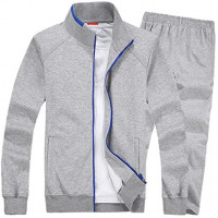 Modern Fantasy Men's Solid Sweatsuit Running Joggers Sports Jacket & Pants Tracksuit Big: Clothing