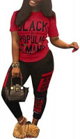 Womens Sexy 2 Piece Sports Outfit Tracksuit Set Shirt Bodycon Pants Joggers Clubwear Sportswear Set at Women’s Clothing store
