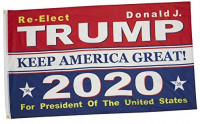 Donald Trump Flag for President - 2020 Keep America Great Flags - 3x5 Feet Durable Polyester with Grommets Donald J Re-Elect : Garden & Outdoor