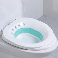 Foldable Sitz Bath Over The Toilet Postpartum Care, Hemorrhoid Treatment That Soothes and Relieves Inflammation, Special Folding Basin for Cleansing Vagina or Anal Region (Green): Health & Personal Care