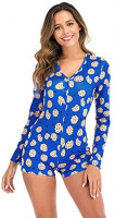 Bai You Mei Women Sexy Bodycon Onesies Pajamas Summer Sleepwear One Piece Shorts Jumpsuit Nightwear Overall at Women’s Clothing store