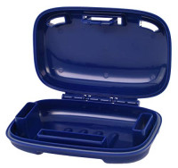 Travel Soap Case by Portineer - Specially Designed Vents That Lets Bar Soap Dry And Doesn't Leak - For Home School Gym Travel Hiking - Patented Design - Blue : Beauty