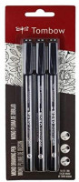 Tombow 66403 MONO Drawing Pen, 3-Pack. Create Precise, Detailed Drawings with Three Tip Sizes – 01, 03 and 05