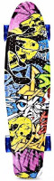 PST@ Printing Street Graffiti Style Skateboard Complete Retro Cruiser Long Board Load Retro Skateboards Pattern Outdoor : Sports & Outdoors