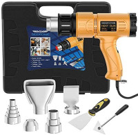 Heat Gun, SEEKONE 1800W Heat Gun Kit With Carry Case, Variable Temperature Control with 2-Temp Settings 4 Nozzles 122℉~1202℉(50℃- 650℃)with Overload Protection for Crafts, Shrinking PVC