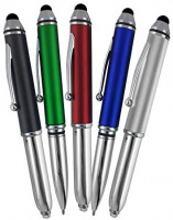 SyPen Stylus Pen for Touchscreen Devices, Tablets, iPads, iPhones, Multi-Function Capacitive Pen with LED Flashlight, Ballpoint Ink Pen, 3-in-1 Pen, Multi, 5PK : Electronics