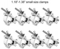 1.18-1.38 Inch Truss Clamp Stage Lights Clamp Fit for 30-35mm OD Tube/Pipe Heavy Duty 165lb Load Capacity 8PCS WorldLite Premium Small Size Clamps for DJ Lighting Par Lights Spot Lights 