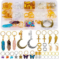 Wholesale 128 Pieces Dreadlock Accessories Hair Jewelry Crystal Wire  Wrapped Handmade Natural Adornment Butterfly Braid Accessories Hair Rings Hair  Charms for Braids Dreadlocks Hair Coil Hair Cuffs for Braids : Beauty &