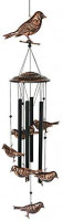 BLESSEDLAND Bird Wind Chimes-4 Hollow Metal Tubes -Wind Bells and Birds Wind Chime with S Hook for Indoor and Outdoor : Garden & Outdoor