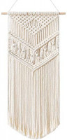 Mkono Macrame Wall Hanging Handmade Bohemian Chic Woven Tapestry Home Art Decor for Apartment Dorm Room Bedroom Party Wedding Wall Decoration Ornament, 13" W x 28" L: Everything Else