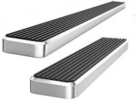 APS Premium 6in Silver iBoard Running Boards Compatible with Ford Transit Full Size Van 15-20: Automotive