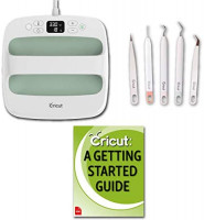 Cricut Easy Press 2 Bundle – Heat Press Machine and Mat for HTV Projects, Weeder Kit, Mint, 9” x 9”