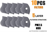 Lmaytech Activated Carbon PM2.5 Filters, Protective Parts Replacement Protect Against Dust and Gas, 10 Pack: Home & Kitchen